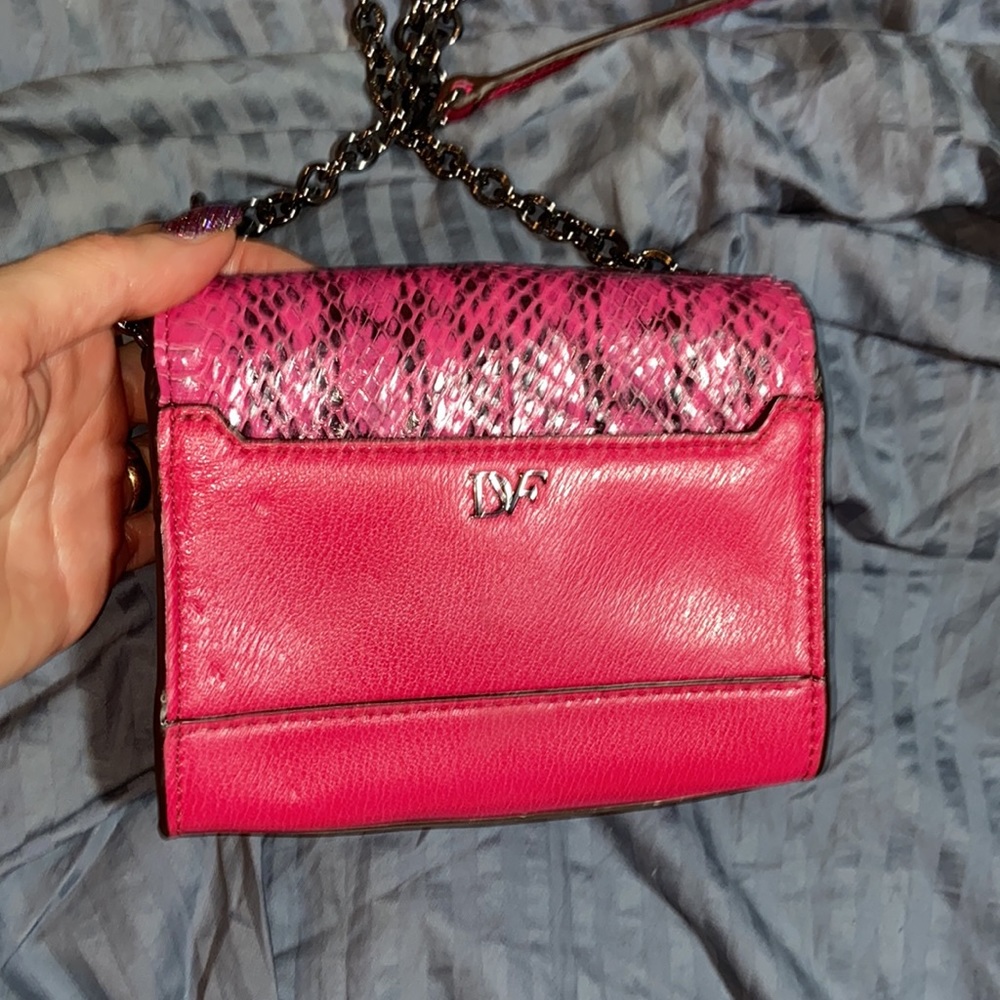 Like New Diane Von Furstenberg Python Trimmed Lea… - image 5